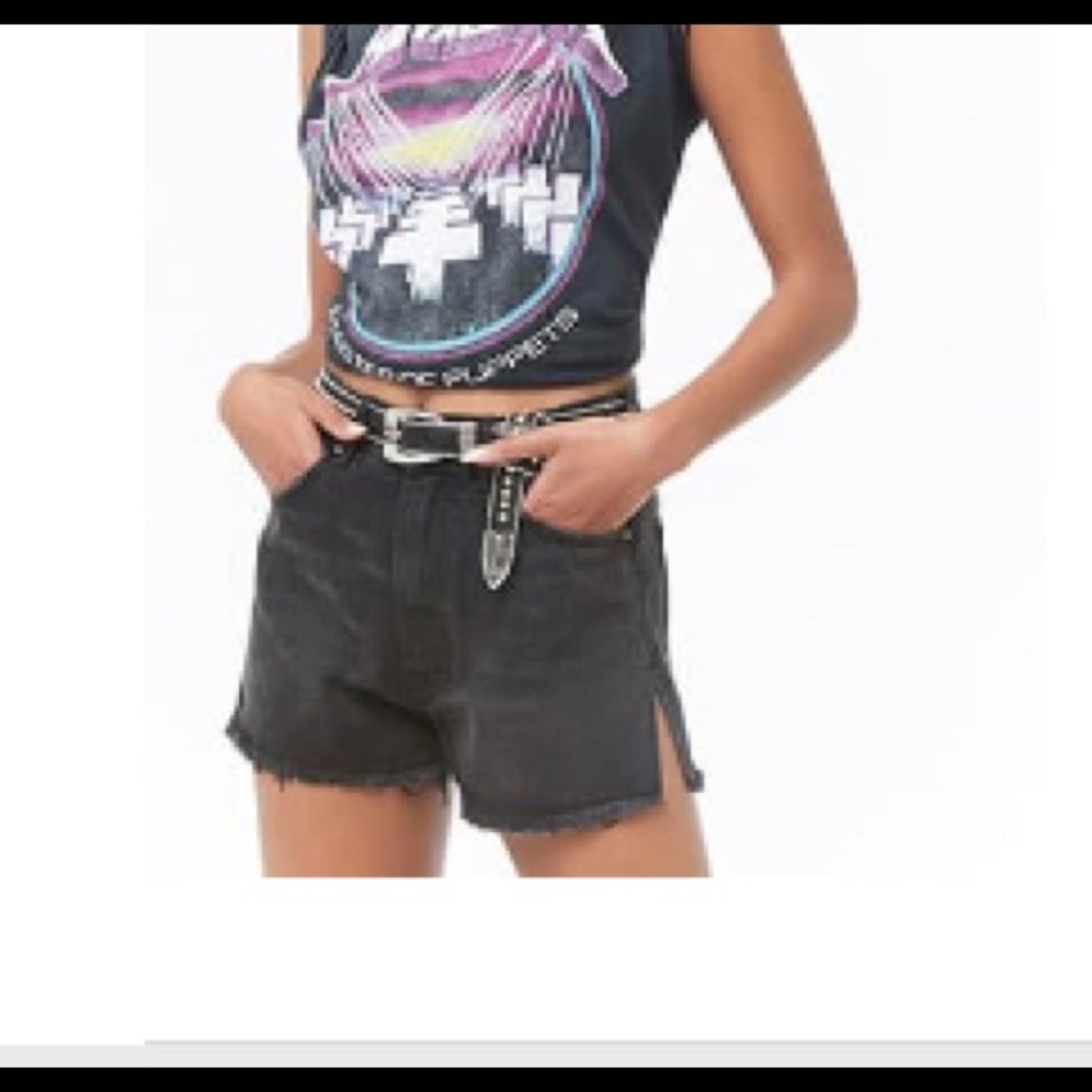 Black Denim Shorts